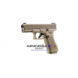 Glock 19X Desert Blowback 6 mm Airsoft Tabanca (Green Gas)