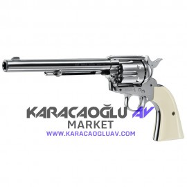 Colt SAA .45 7,5 '' 4,5 mm Nikel Havalı Tabanca