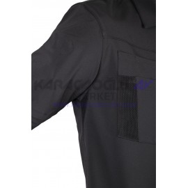 VAV Uzun Kol Gömlek Flextac-01 Siyah