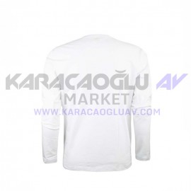 VAV Baseti-04 Uzun Kol Sweatshirt Beyaz