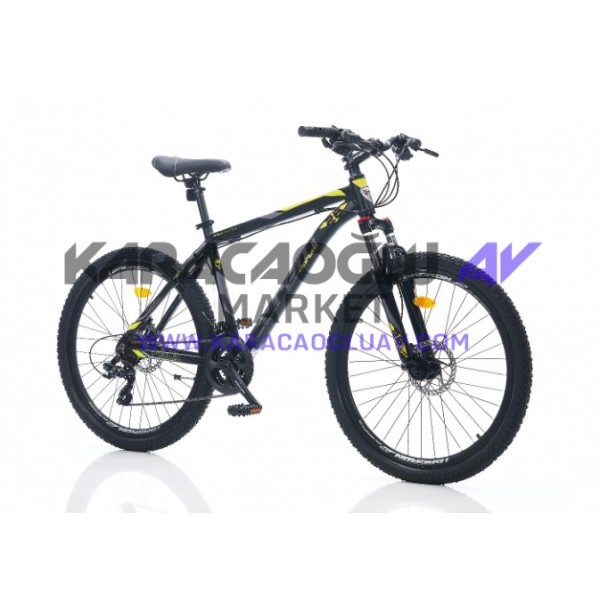CORELLI FELIX 1.0  RIM :26   SIZE :18   COLOR : BLACK  S.C  :YELLOW-GREY  