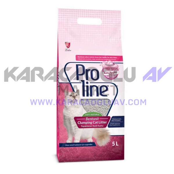 PROLINE DOĞAL TOPAKLANAN BABY POWDER KEDİ KUMU 10 LT