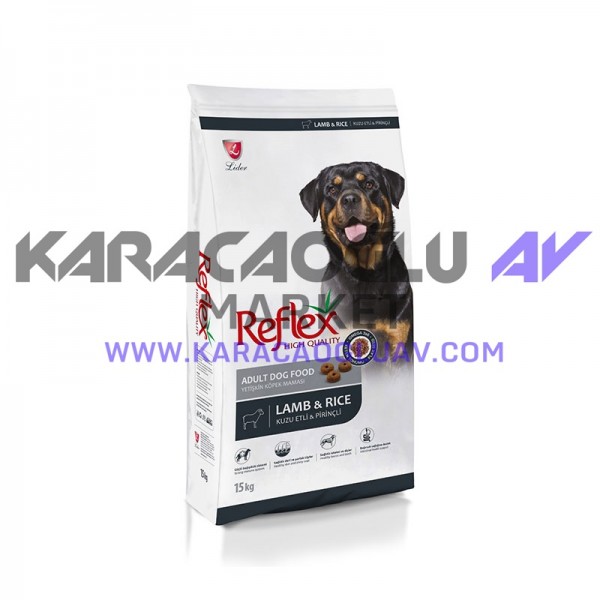 REFLEX KUZU ETLİ PİRİNÇLİ YETİŞKİN KÖPEK MAMASI 15 KG