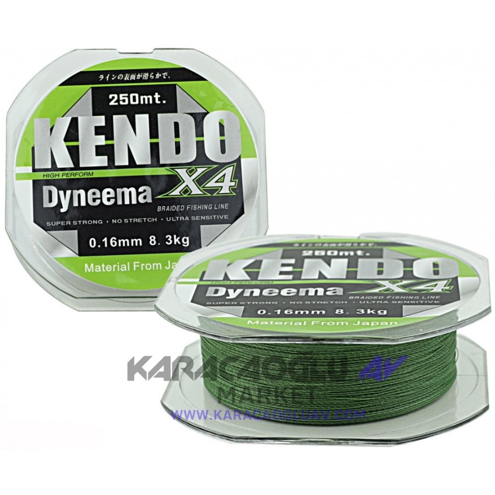 Kendo Dynema Braided 4 Örgü Olta Misinası 250 mt