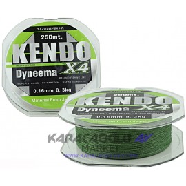 Kendo Dynema Braided 4 Örgü Olta Misinası 250 mt Kendo Dynema Braided 4 Örgü Olta Misinası 250 mt