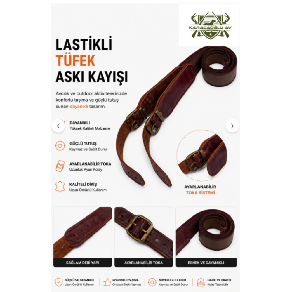 TÜFEK ASKI KAYIŞI LASTİKLİ