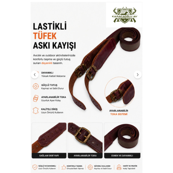 TÜFEK ASKI KAYIŞI LASTİKLİ