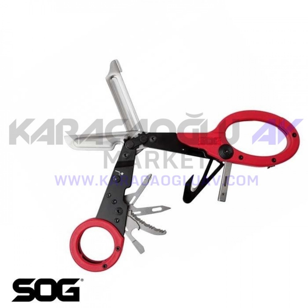 SOG Parashears Çok Amaçlı Makas - Kırmızı