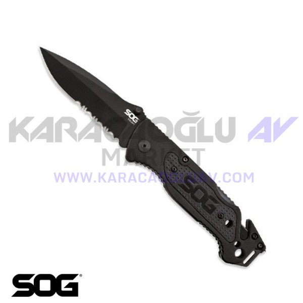 SOG FF-25 Escape Tırtıklı Çakı - Siyah