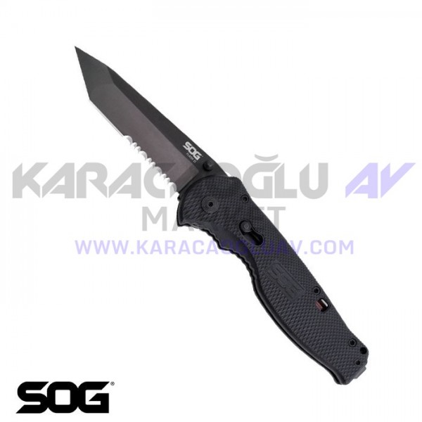 SOG Flash II Tanto Siyah Düz ve Tırtıklı Bıçak