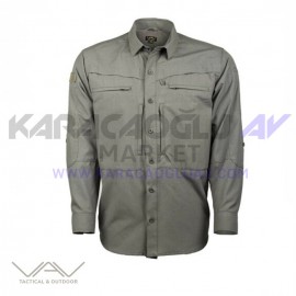 VAV Uzun Kol Gömlek Hidden-01 Haki VAV Uzun Kol Gömlek Hidden-01 Haki