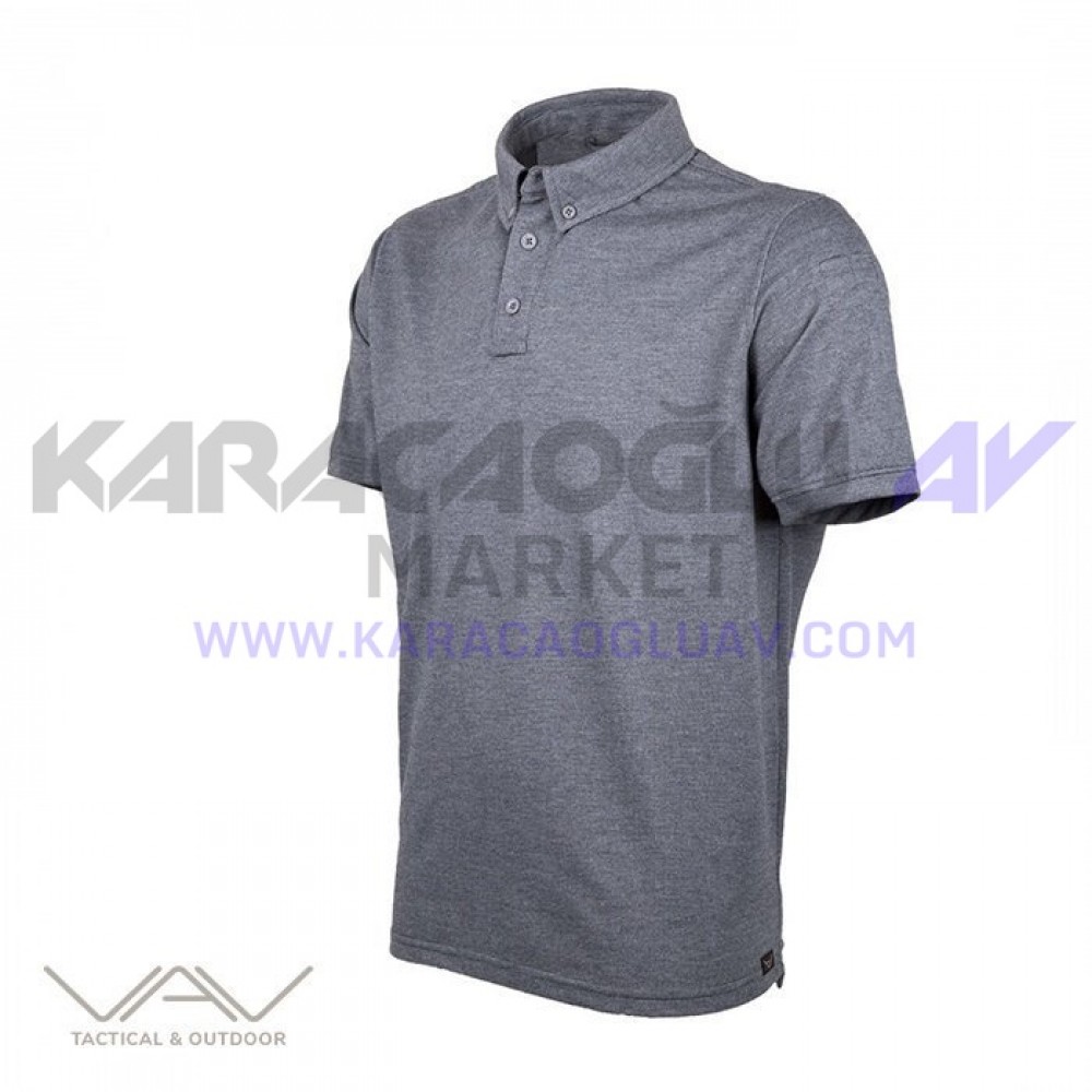 VAV Tlac-01 Polo Yaka Tişört Koyu Füme