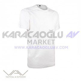 VAV Baseti-03 Yuvarlak Yaka Tişört Beyaz VAV Baseti-03 Yuvarlak Yaka Tişört Beyaz