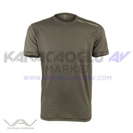 VAV Baseti-03 Yuvarlak Yaka Tişört Haki