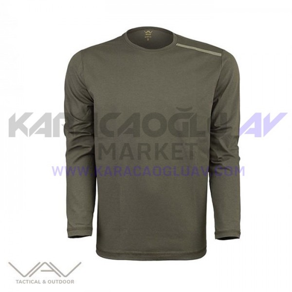 VAV Baseti-04 Uzun Kol Sweatshirt Haki