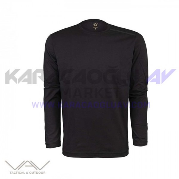 VAV Baseti-04 Uzun Kol Sweatshirt Siyah