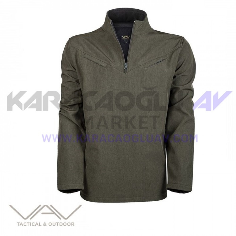 VAV Shellsw-01 Softshell Sweatshirt Haki