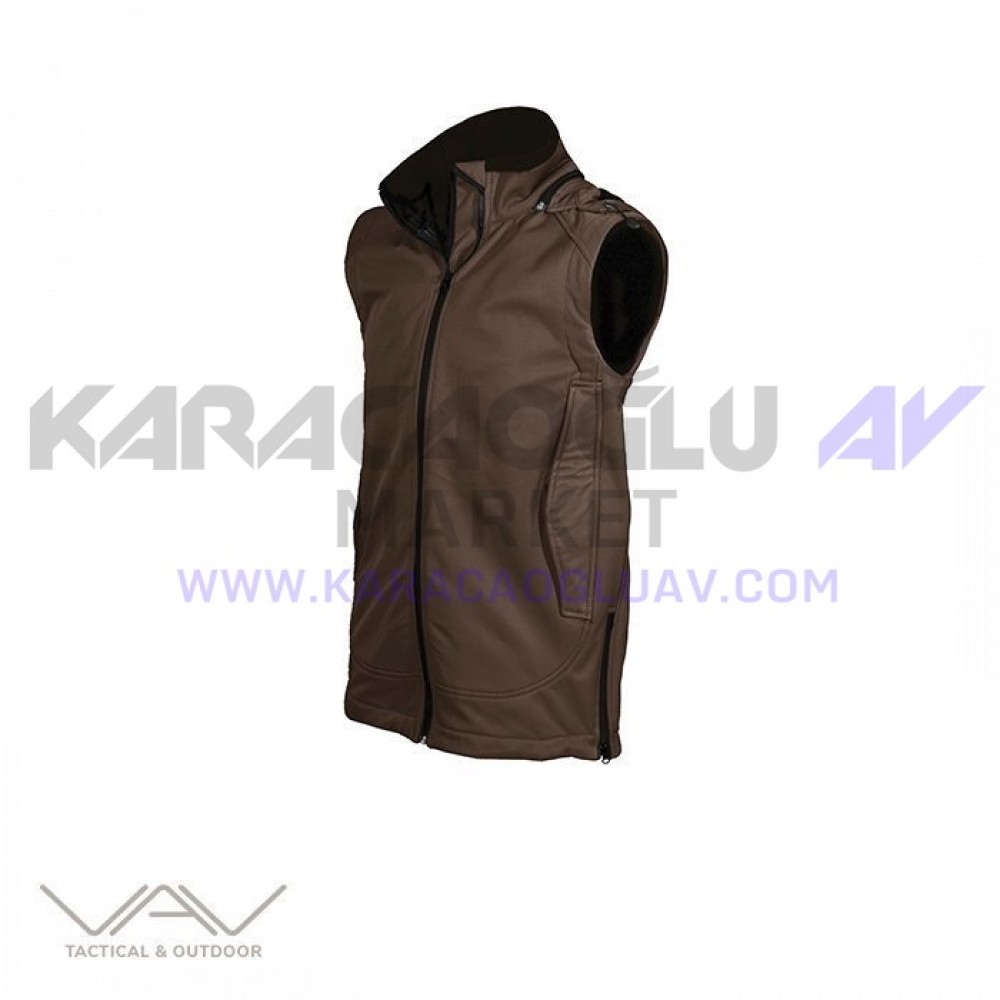 VAV Softshell Yelek Kahverengi