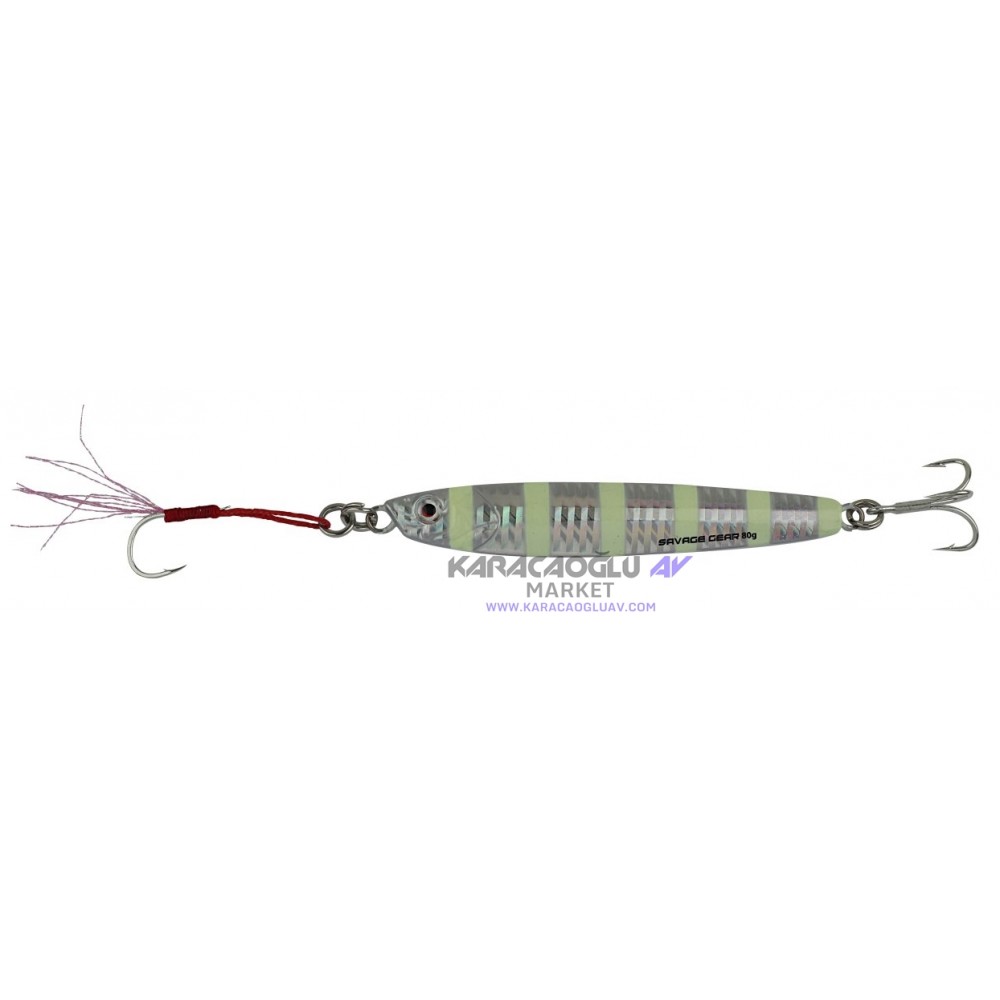 Savage gear 3D Slim Minnow Jig Suni Yem Glow Zebra