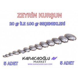 ZEYTİN TİPİ OLTA KURŞUNU 5 ADET