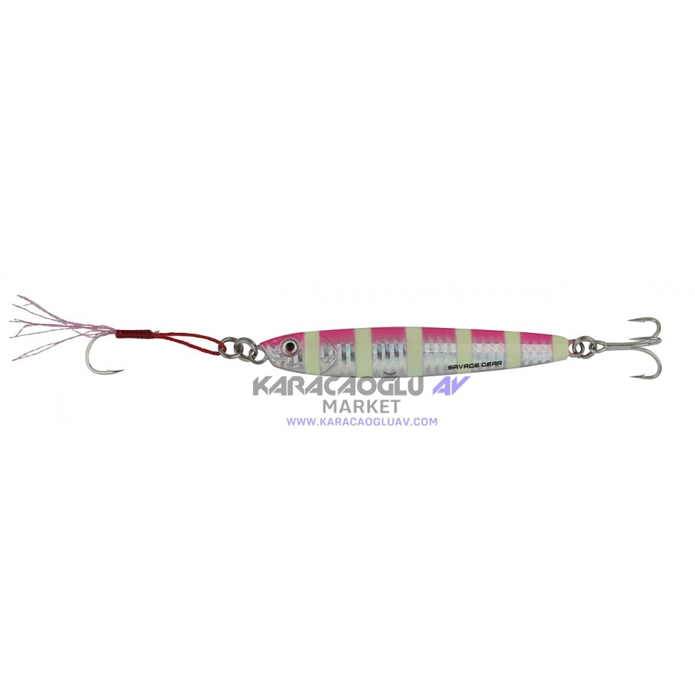 Savage gear 3D Slim Minnow Jig Suni Yem Pink Glow Zebra