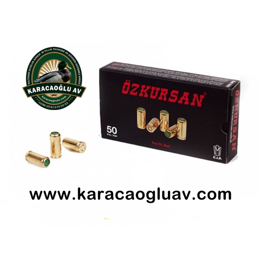 ÖZKURSAN SARI 9mm  SES MERMİ